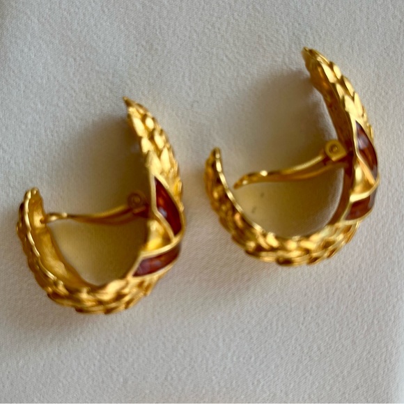 Vintage Karl Lagerfeld Clip on Earrings - Picture 7 of 16